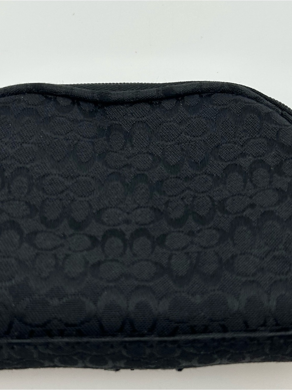 NWT Coach Mini Sig Black Zip Cosmetic Pouch Canvas Leatherware Style 2310 - Picture 11 of 16